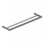 RAK Petit Round Double Towel Bar 470mm Wide - Brushed Nickel