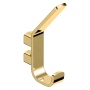 RAK Petit Square Robe Hook - Brush Gold