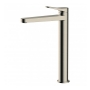 RAK Petit Round Tall Basin Mixer Tap Without Waste - Brushed Nickel