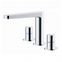 RAK Petit Round 3-Hole Basin Mixer Tap Deck Mounted - Chrome