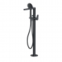 RAK Petit Round Freestanding Bath Shower Mixer Tap - Matt Black