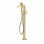 RAK Petit Round Freestanding Bath Shower Mixer Tap - Brushed Gold