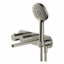 RAK Petit Round Thermostatic Concealed Dual Outlet Shower Valve with Handset and Bath Spout - Brushed Nickel