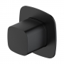 RAK Petit Square Concealed Single Outlet On/Off Valve - Matt Black