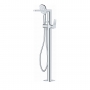 RAK Petit Square Freestanding Bath Shower Mixer Tap - Chrome