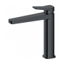 RAK Petit Square Medium Height Basin Mixer Tap - Matt Black