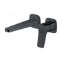 RAK Petit Square Wall Mounted Basin Mixer Tap - Matt Black