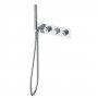RAK Prima Tech Horizontal Thermostatic 2 Outlet Concealed Shower Valve with Shower Kit - Chrome