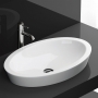 RAK Resort Oval Sit-On Countertop Basin 580mm Wide - 0 Tap Hole
