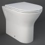 RAK Resort Rimless Back to Wall Toilet Extended Height - Slim Sandwich Soft Close Seat
