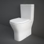RAK Resort Maxi Rimless Close Coupled Back to Wall Toilet Pack - Soft Close Seat