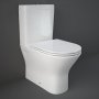 RAK Resort Mini Rimless Close Coupled Back to Wall Toilet Pack - Slim Sandwich Soft Close Seat