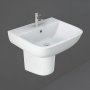 RAK Series 600 Basin and Semi Pedestal 520mm Wide - 1 Tap Hole