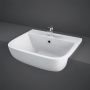 RAK Series 600 Semi-Recessed Basin 520mm Wide - 1 Tap Hole