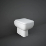 RAK Series 600 Rimless Back to Wall Toilet - Slimline Wrapover Urea Soft Close Seat
