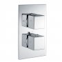 RAK Thermostatic Square 2 Outlet Concealed Shower Valve Dual Handle - Chrome