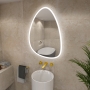 RAK TearDrop LED Illuminated Bathroom Mirror with Touch Sensor 600mm H x 840mm W