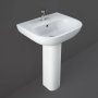 RAK Tonique Basin and Full Pedestal 550mm Wide - 1 Tap Hole
