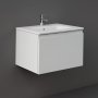 RAK Uno Wall Hung 1-Drawer Vanity Unit with Basin 600mm Wide - Pure White