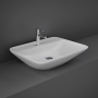RAK Variant Rectangular Countertop Wash Basin 550mm Wide 1 Tap Hole - Alpine White