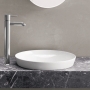 RAK Variant Round Drop-In Wash Basin 360 Wide 0 Tap Hole - Alpine White