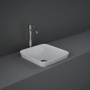 RAK Variant Square Drop-In Wash Basin 360mm Wide 0 Tap Hole - Alpine White