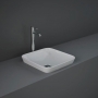 RAK Variant Square Drop-In Wash Basin 360mm Wide 0 Tap Hole - Alpine White
