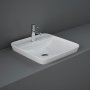 RAK Variant Square Drop-In Wash Basin 420mm Wide 1 Tap Hole - Alpine White