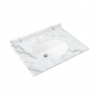 RAK Washington Undermount Marble Countertop with Drop in Basin 600mm Wide 3TH - White