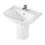 RAK Washington Basin and Semi Pedestal 650mm Wide - 1 Tap Hole