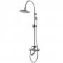 RAK Washington Exposed Thermostatic Shower Column Valve with Bath Spout and Shower Kit - Chrome
