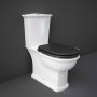 RAK Washington Close Coupled Toilet with Horizontal Outlet & Push Button Cistern - Black Seat