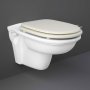 RAK Washington Rimless Wall Hung Toilet - Greige Soft Close Wood Seat