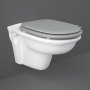 RAK Washington Wall Hung Toilet - Grey Soft Close Wood Seat