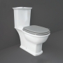 RAK Washington Close Coupled Toilet with Horizontal Outlet & Push Button Cistern - Grey Seat
