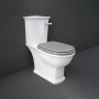 RAK Washington Close Coupled Toilet with Horizontal Outlet & Lever Cistern - Matt Grey Seat