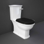 RAK Washington Close Coupled Toilet with Horizontal Outlet & Lever Cistern - Black Seat