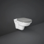 RAK Washington Wall Hung Toilet - Grey Soft Close Wood Seat