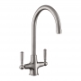 Rangemaster Aquaclassic Dual Lever Kitchen Sink Mixer Tap - Brushed