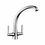 Rangemaster Aquavibe Dual Lever Kitchen Sink Mixer Tap - Chrome