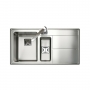 Rangemaster Arlington 1.5 Bowl Inset Kitchen Sink with RH Drainer & Waste Kit 985mm L x 508mm W - Stainless Steel