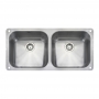 Rangemaster Classic 4040 2.0 Bowl Undermount Kitchen Sink with Waste Kit 945mm L x 460mm W - Stainless Steel