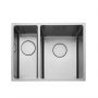 Rangemaster Cubix 1.5 Bowl Kitchen Sink LH with Waste Kit 560mm L x 440mm W - Stainless Steel