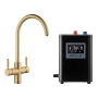 Rangemaster Geo Intense 4 in 1 Kitchen Sink Tap and Boiler - Brushed Brass