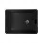 Rangemaster Grange 1.0 Bowl Inset Ceramic Kitchen Sink with Waste Kit 595mm L x 455mm W - Matt Black