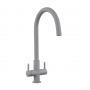 Rangemaster Igneous Granite Dual Lever Kitchen Sink Mixer Tap - Dove Grey