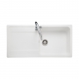 Rangemaster Loa 1.0 Bowl Inset Kitchen Sink with Waste Kit 1000mm L x 500mm W - Arctic White