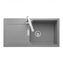 Rangemaster Mayon 1.0 Bowl Inset Kitchen Sink with Waste Kit 1000mm L x 500mm W - Dove Grey