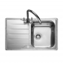 Rangemaster Michigan 1.0 Bowl Kitchen Sink with Waste Kit 800mm L x 508mm W - Stainless Steel