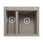 Rangemaster Oridian 1.5 Bowl Inset Kitchen Sink with Waste Kit 590mm L x 500mm W - Pebble